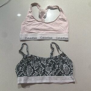 Calvin Klein bralettes size small
